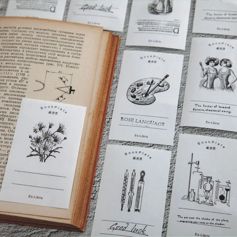 60 шт. винтажные бумажные подставки для книг|Бумажные конверты| |