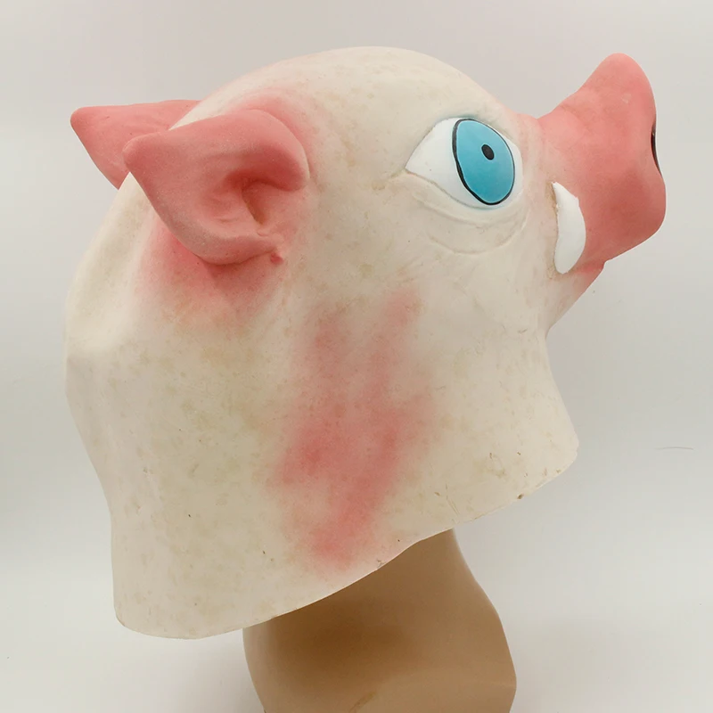 

Environmental protection latex animal pig head mask Halloween carnival masquerade party role-playing costume props
