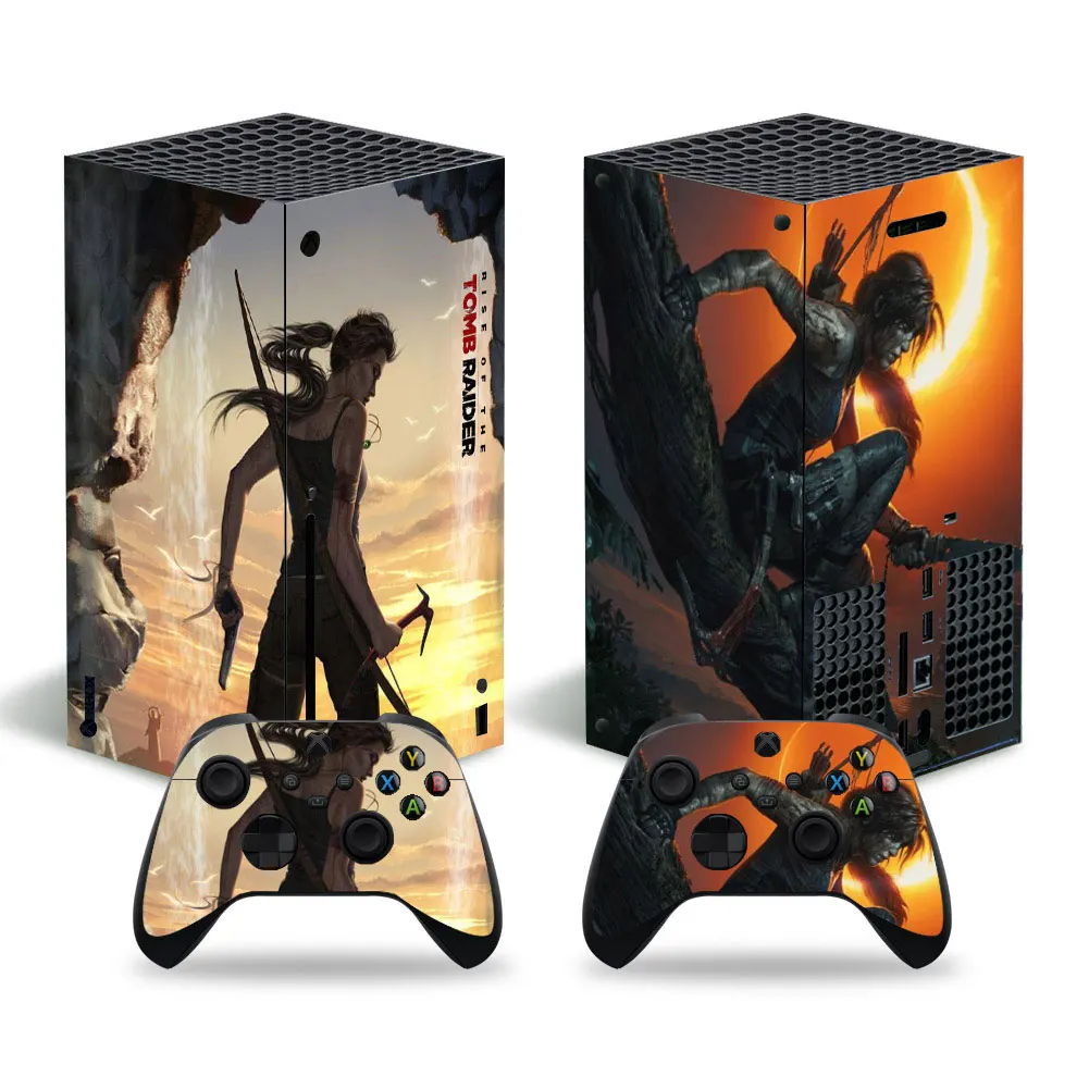 

Tomb Raider Style Skin Sticker Decal Cover for Xbox Series X Console and 2 Controllers Xbox Series X Skin Sticker Viny 1