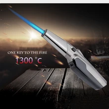Jobon Outdoor Pen Spray Gun Jet Torch Lighter Turbo Gas Kitchen BBQ Metal Windproof Butane Cigar Pipe Lighter Gadgets For Men