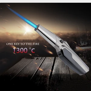 jobon outdoor pen spray gun jet torch lighter turbo gas kitchen bbq metal windproof butane cigar pipe lighter gadgets for men free global shipping
