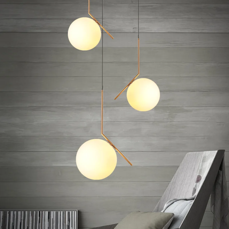 

Modern Style Living Room Bedroom Minimalist Restaurant Pendant Light Nordic Clothing Decoration Glass Ball Pendant Lamp Bed