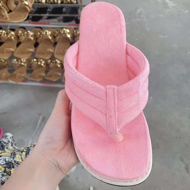 

Women Wedges Sandals Summer Solid Color Casual Clip Toe Flip Flops Women Platform Slipper Beach Sandals Light Comfort Shoes 2021
