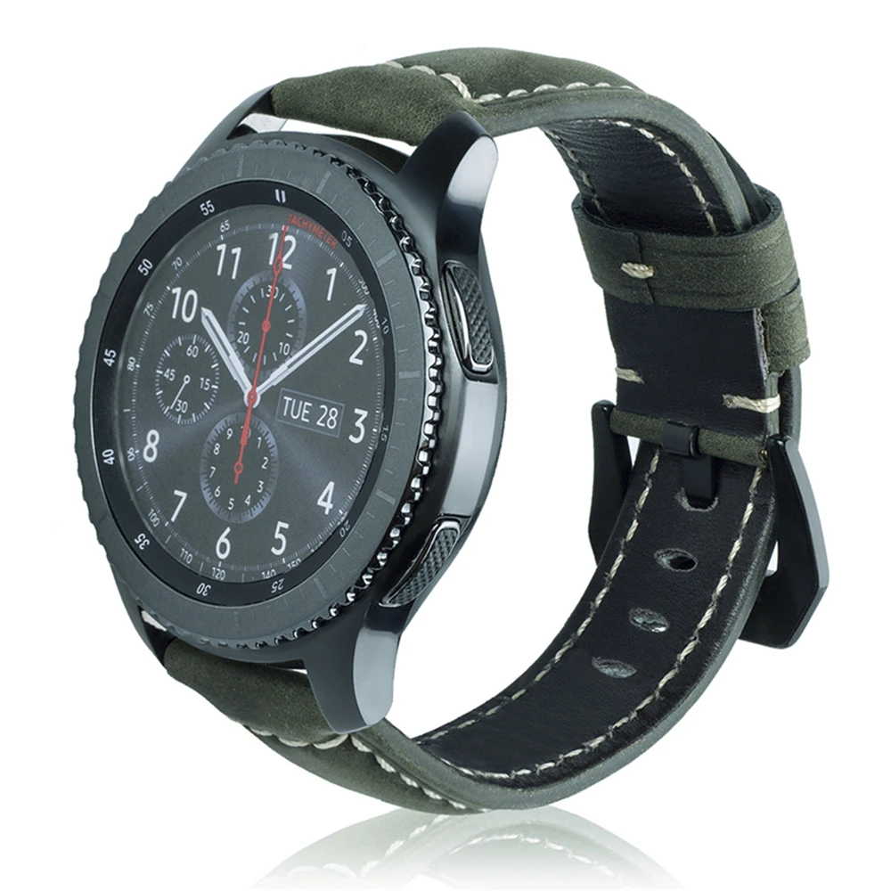 22 мм ремешок для часов Galaxy Watch 46 мм кожаный быстросъемный ремешок браслет для huawei Watch GT Amazfit GTR 47 мм Шестерня S3 ремни
