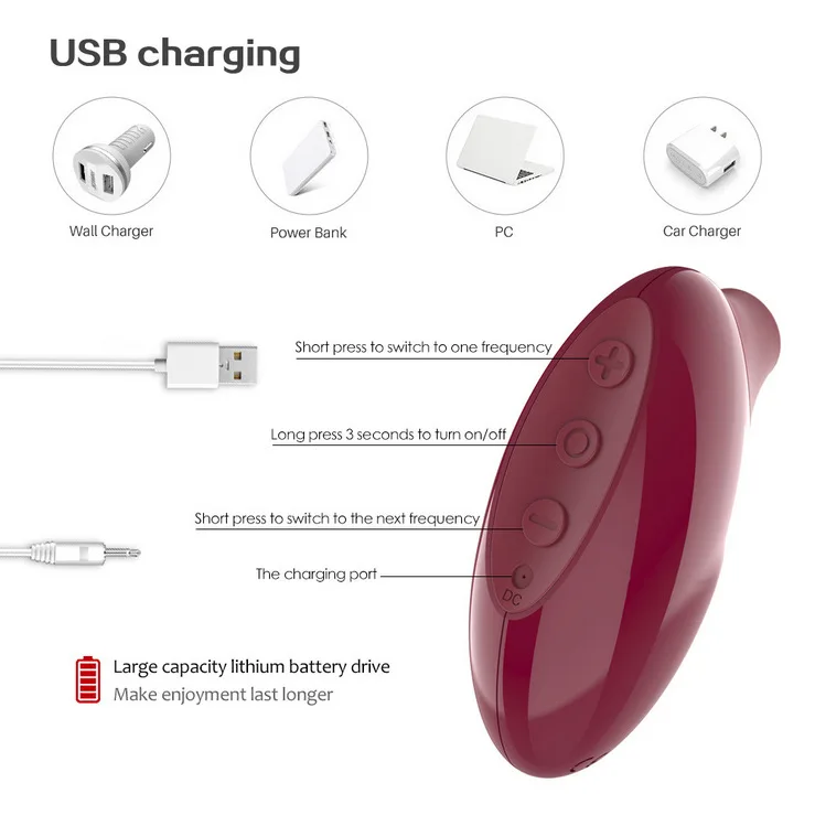 Вибратор для сосания клитора лижущий язык присоска сосков Стимуляция массажер