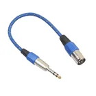 Хлопковая сетка, двойная экранированная проволока, головка из цинкового сплава 6,35 revolution XLR микрофонный аудио адаптер cable