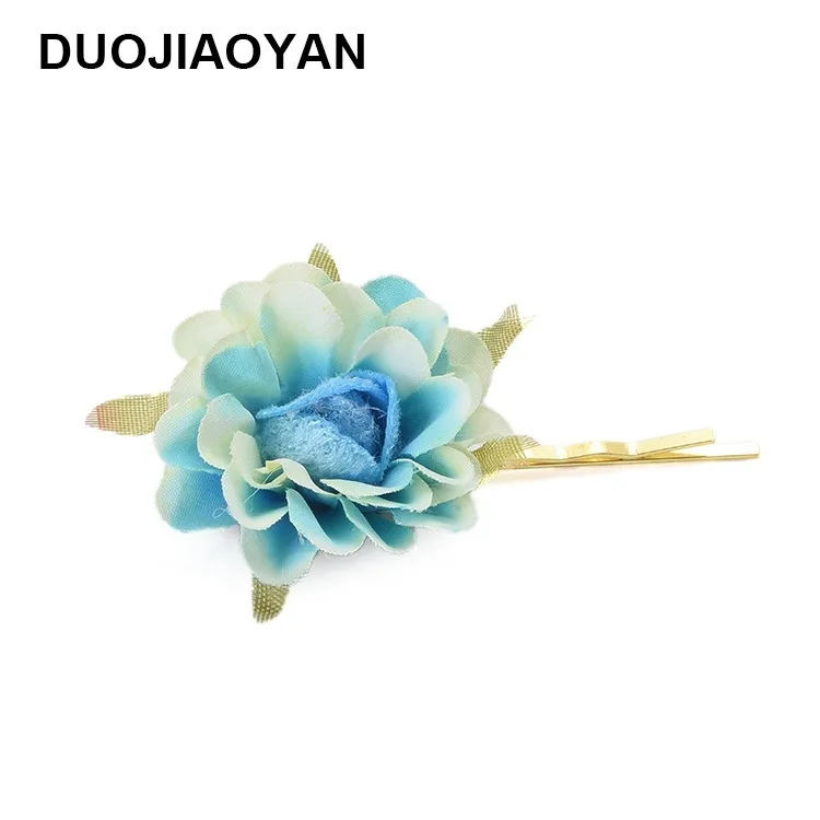 И очаровательная новая имитация ткани искусство маленький цветок заколка для