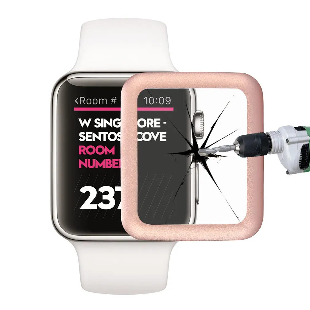 

Tempered Glass Protective Screen Clear Scratch-resistant Anti-Bubble Film LCD Guard Film for Apple Watch Series 2 38mm/42mm