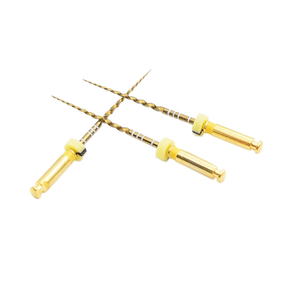 Стоматологические золотые гибкие эндодонтические роторные напильники тепловая