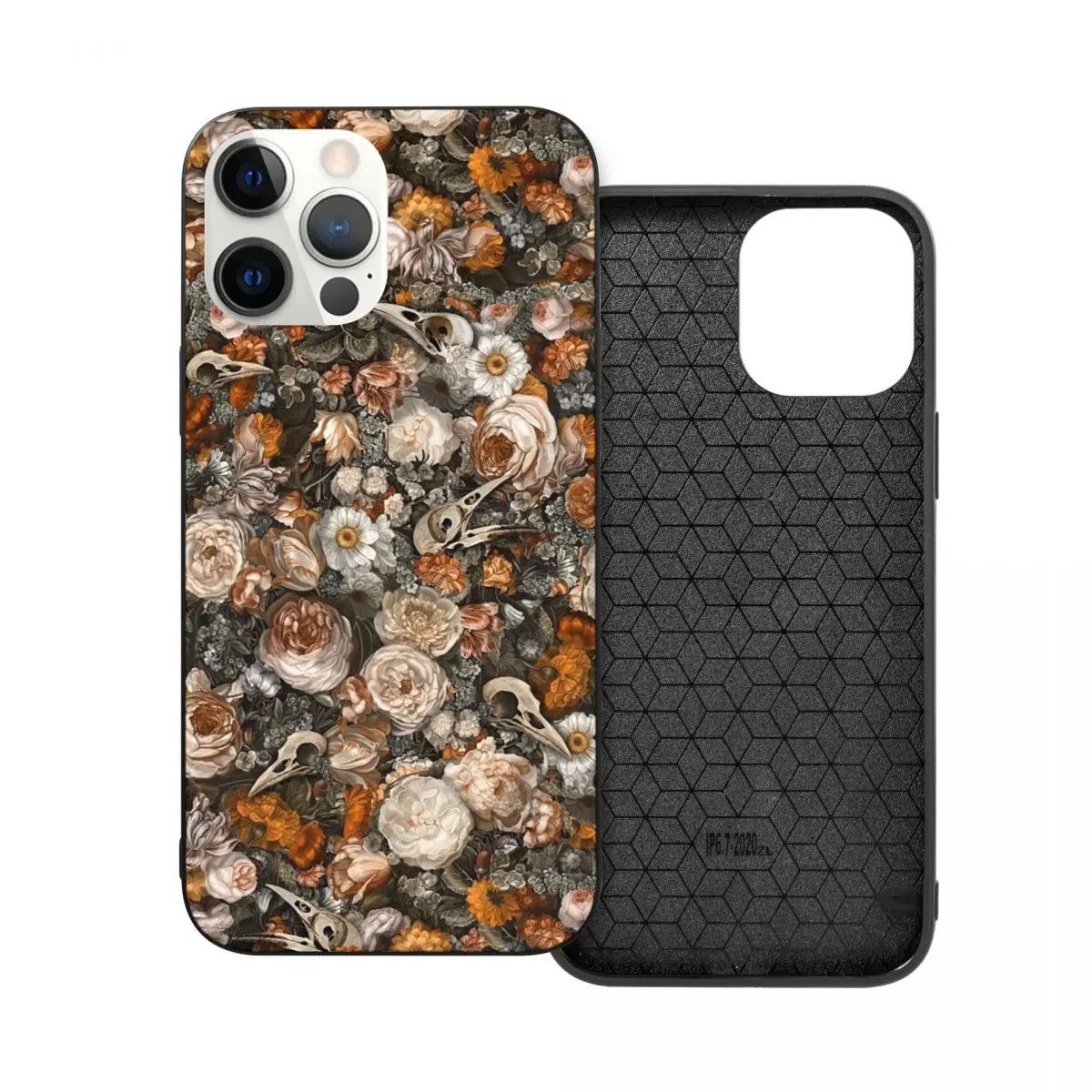 

Baroque Macabre PC Glass TPU Phone Case for iPhone 13 12 11 Xs Xr X Pro Max Mini 7 8 Se2 Plus 6 6S