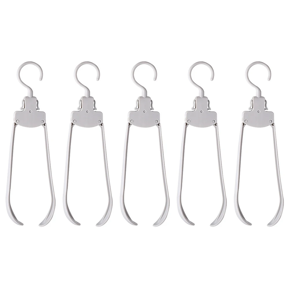 

5pcs Travel Closet Home Laundry Room Portable Organizer Broad Shoulder Space Saving Hanging Drying Clothes Hanger Storage Rack