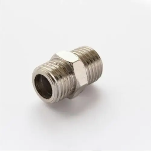 

2pcs Airbrush Hose Adaptor Fitting 1/4" Male to 1/4" Male Connector for Mini Air Compressor