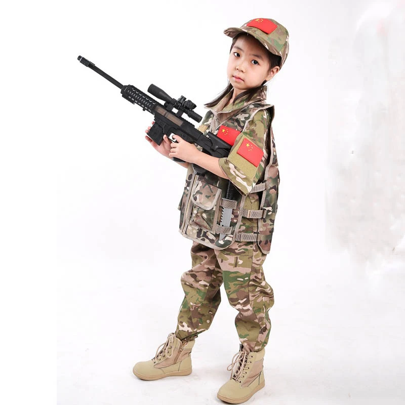 Костюм Камуфляжный детский для мальчиков и девочек тактическая сценическая