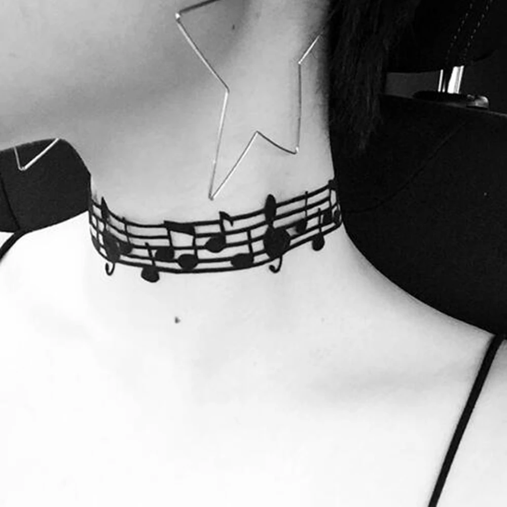 Черный чокер с надписью дикий простой воротник для ключицы|Колье| |