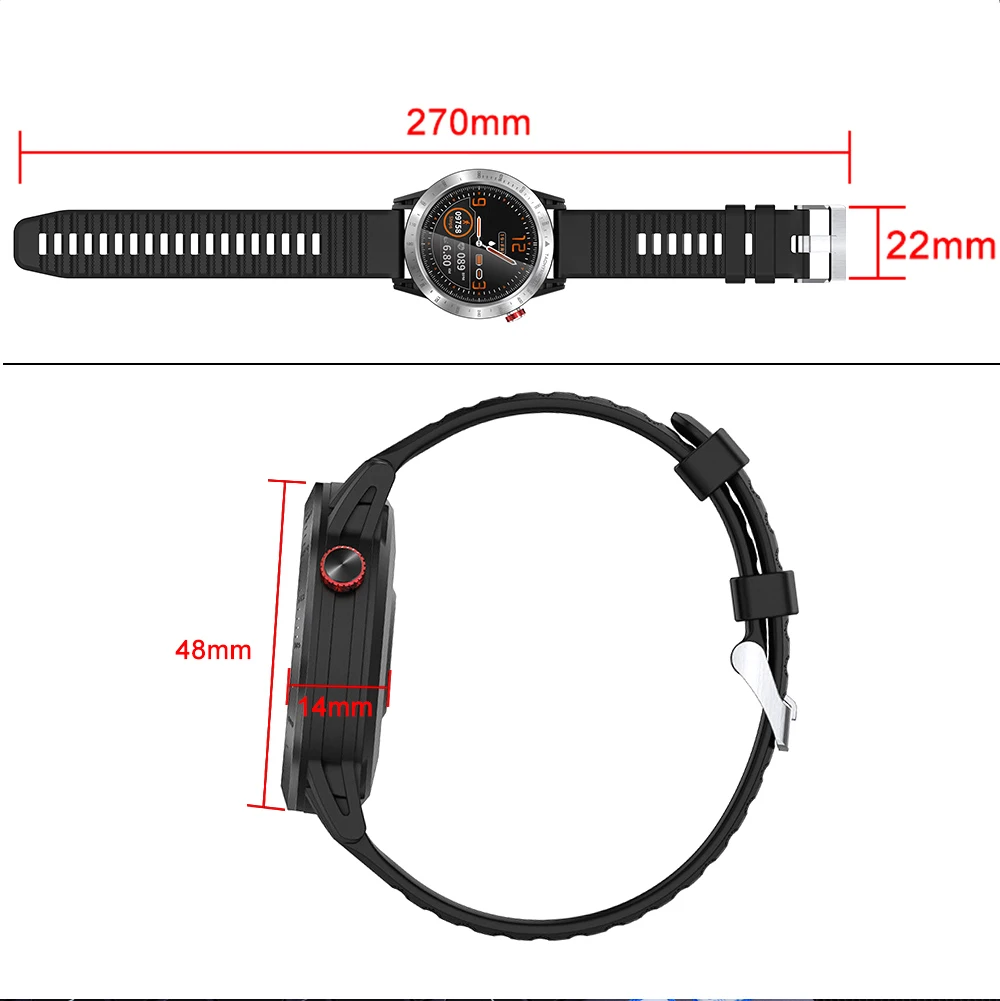 

CROSS Smart Watch Full Touch Round Screen Men Smartwatch IP68 Heart Rate Monitor Multi Sport Fitness Tracker Bracelet VS L11 T1