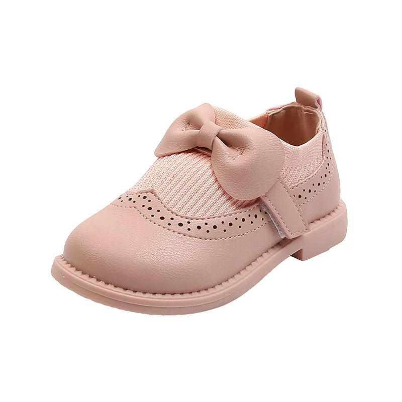 

Baby Girl Leather Shoes Soft Bottom Baby Toddler Shoes Bow Girl Princess Shoes 2020 New Style Children's Small Shoes E31