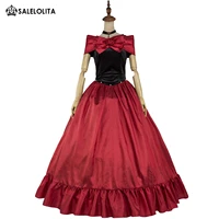 wine red southern belle rococo marie antoinette dress sallon girl victorian ball gown birthday party gowns