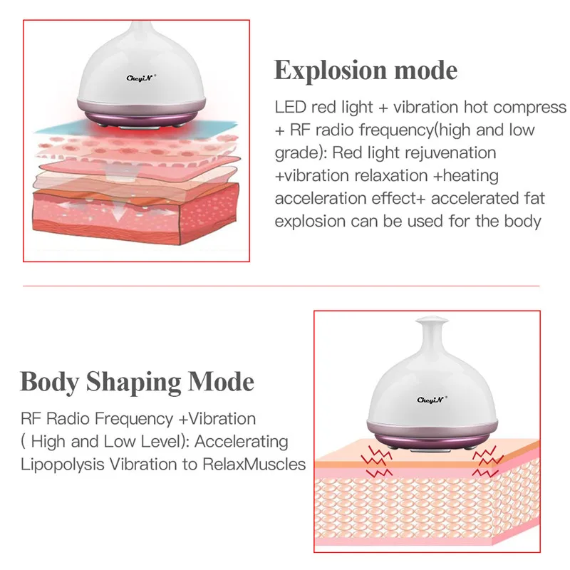 CkeyiN ультразвуковой массажер для похудения кавитация светодиодная радиотерапия