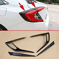 

Carbon Fiber Taillight Eyebrow Cover Trim Fit For Honda Civic Sedan 10th Rear Tail Light Lamps Eyelid Strip 2016 2017 2018 2019