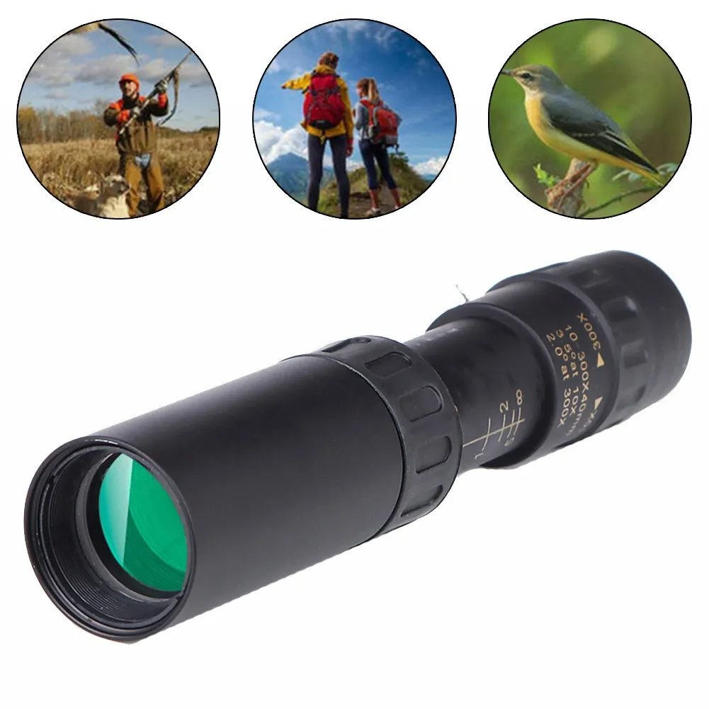 

4K 10-300X40mm Super Telephoto Zoom Monocular Telescope HD Portable Telescope Waterproof Moisture-proof Dust-proof Camping Part