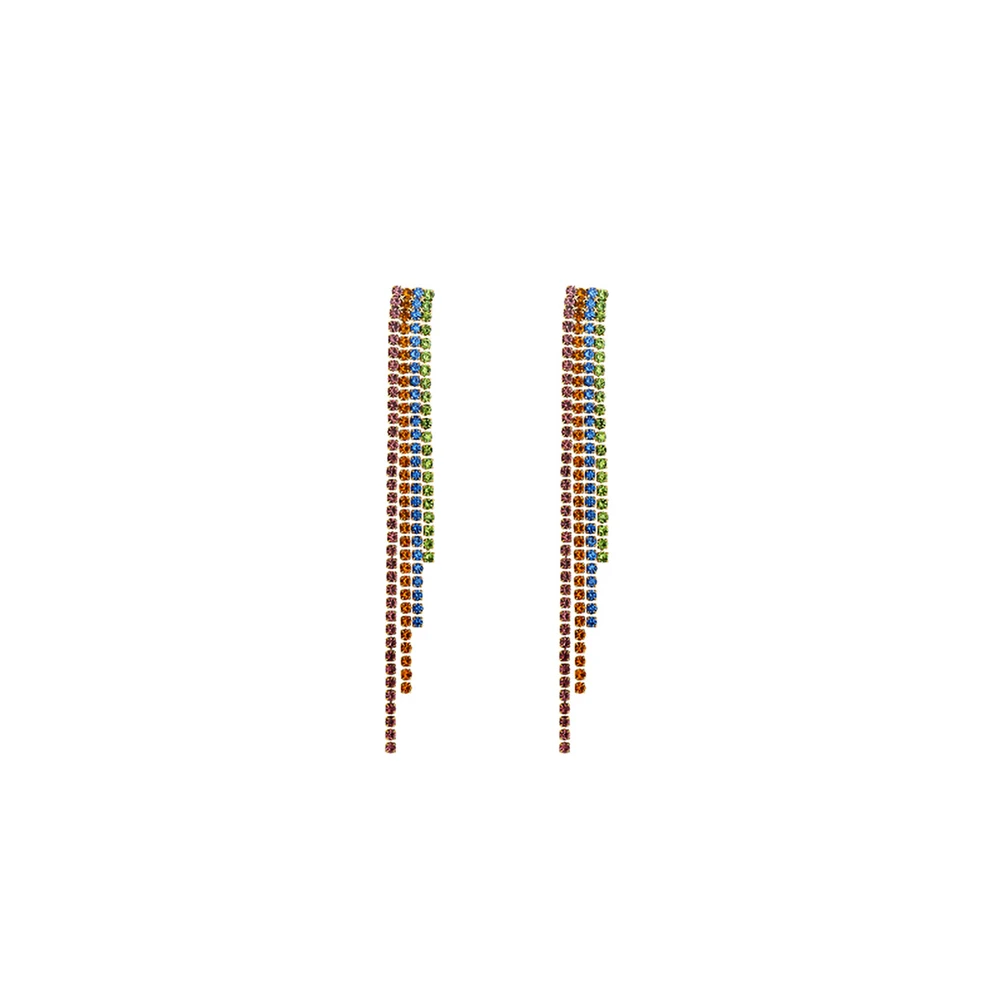 Mchic Fashion Copper Rhinestone Eariings Personalized Charm Dangle Earrings for Women Party Office Pendientes Mujer Moda 2019 | Украшения и