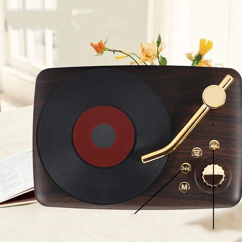 Портативный беспроводной громкий динамик Ретро Стерео Bluetooth с микрофоном TF слот