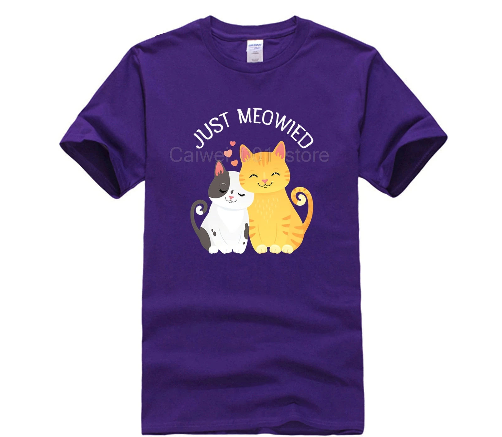 

Fashion short sleeve mens T Shirt Cotton fashion summer just meowied T shirt men