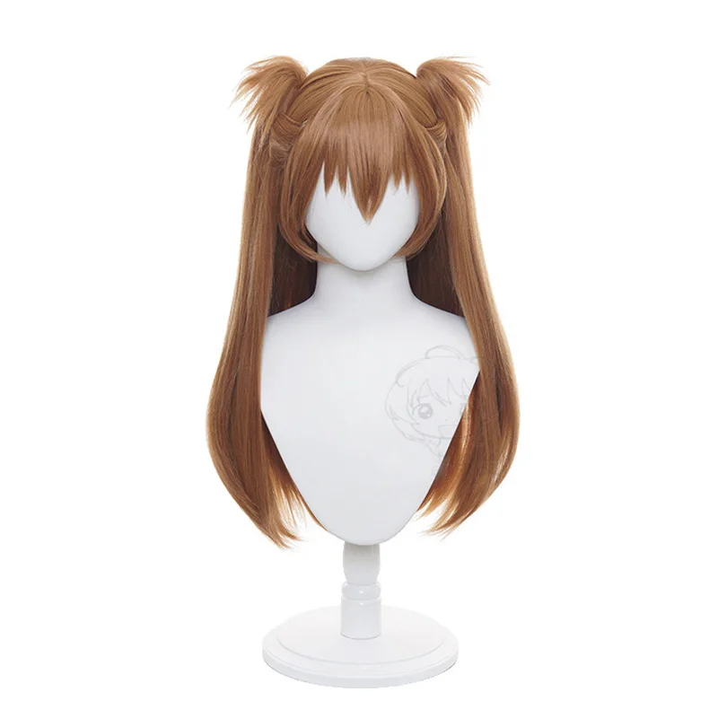 ЕВА АСУКА Langley Soryu Длинные оранжевые термостойкие синтетические волосы 2 клипсы