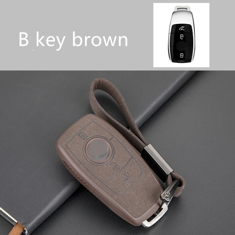 Автомобильный чехол для ключей из ТПУ и замши держатель Mercedes Benz E Class W204 GLC 260 C200 CLA