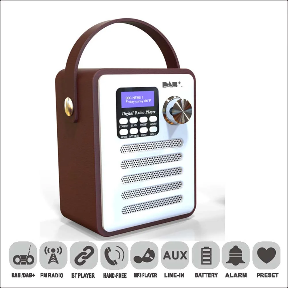 DAB  Multifunctional Portable Digital Radio Bluetooth SpeakerWith TF Card U Disk MP3 Player Function