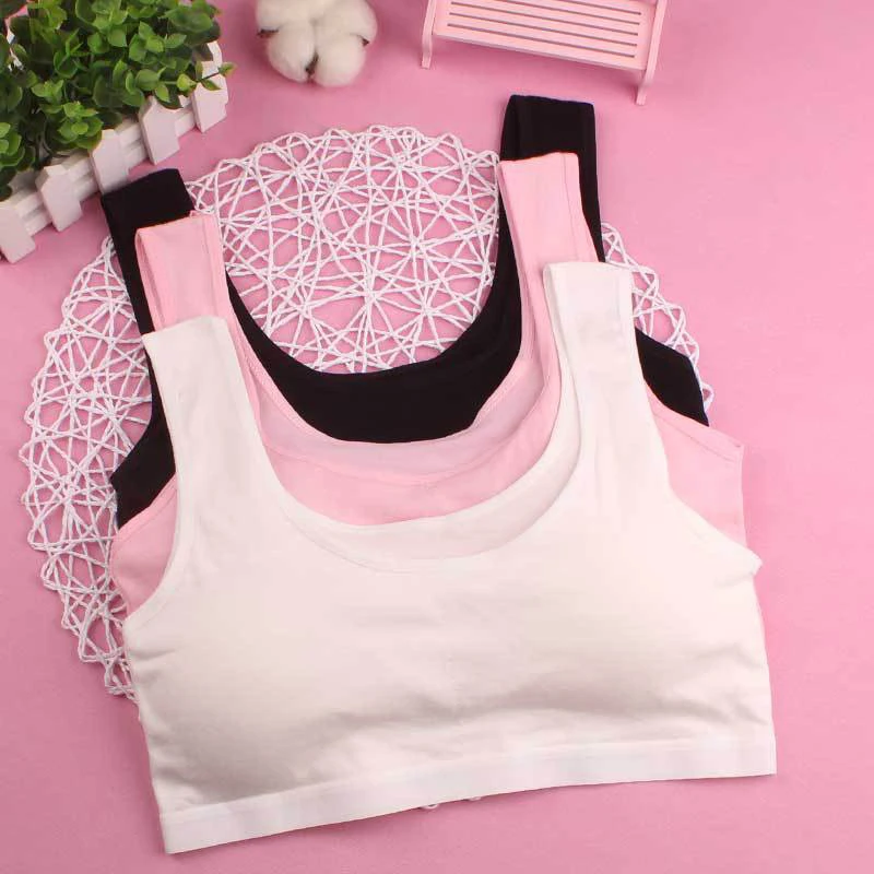 Нижнее белье для девочек хлопковое нижнее школьниц бюстгальтер без стального