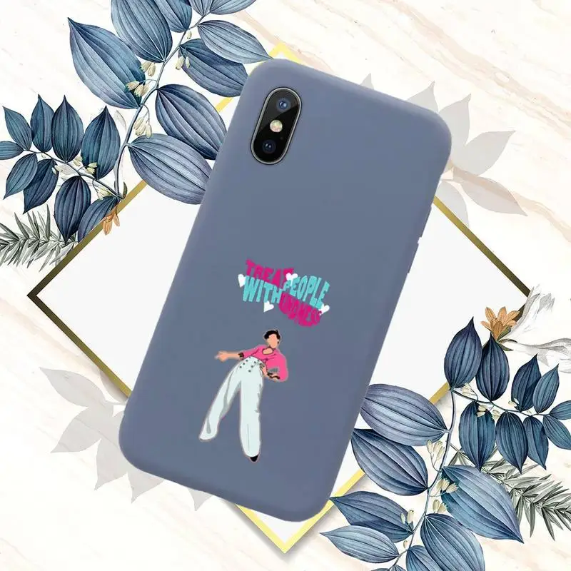 

Harry Styles Fashion Phone Case Blue Color for iPhone 11 12 Mini Pro MAX