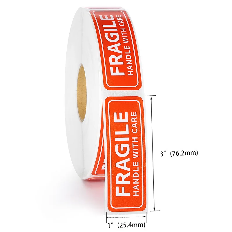 

100/200PCS Fragile Stickers Please Handle with Care Thank You Warning Labels For Goods Decoration