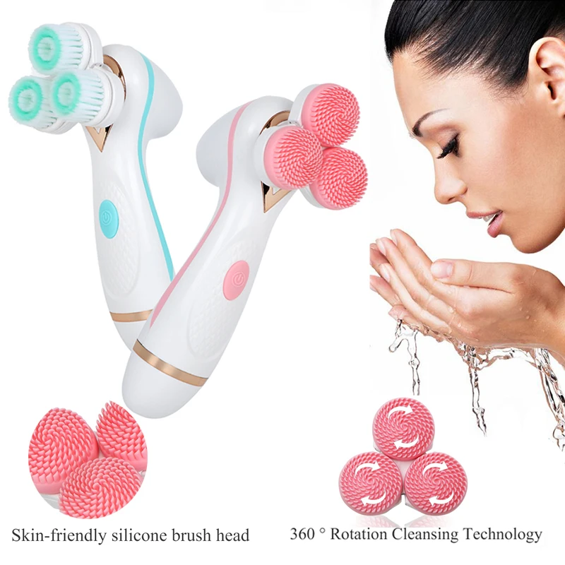 Cleansing Brush Sonic Nu Face Rotating Brush Set Galvanica Facial Spa Beauty Deep Cleansing Remove Blackhead Cleansing Brush