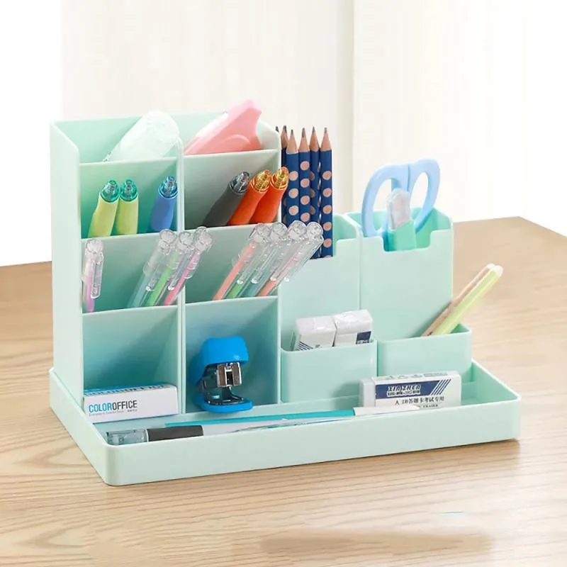 Large Capacity Cute Desk Pen Holder Pencil Storage Box Desktop Organizer Stand Case School Office Stationery