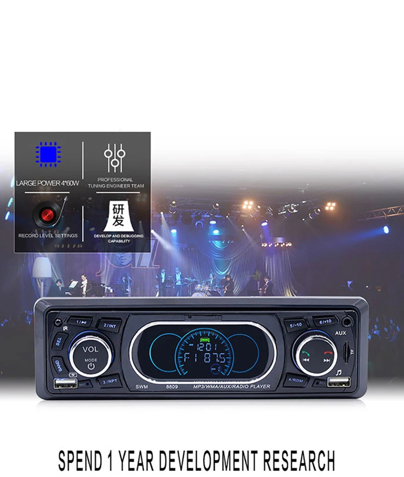 Мини MP3-плеер Bluetooth 12V FM радио Mp3 музыкальный плеер Sup порт MP5 USB/SD MMC Автомобильная