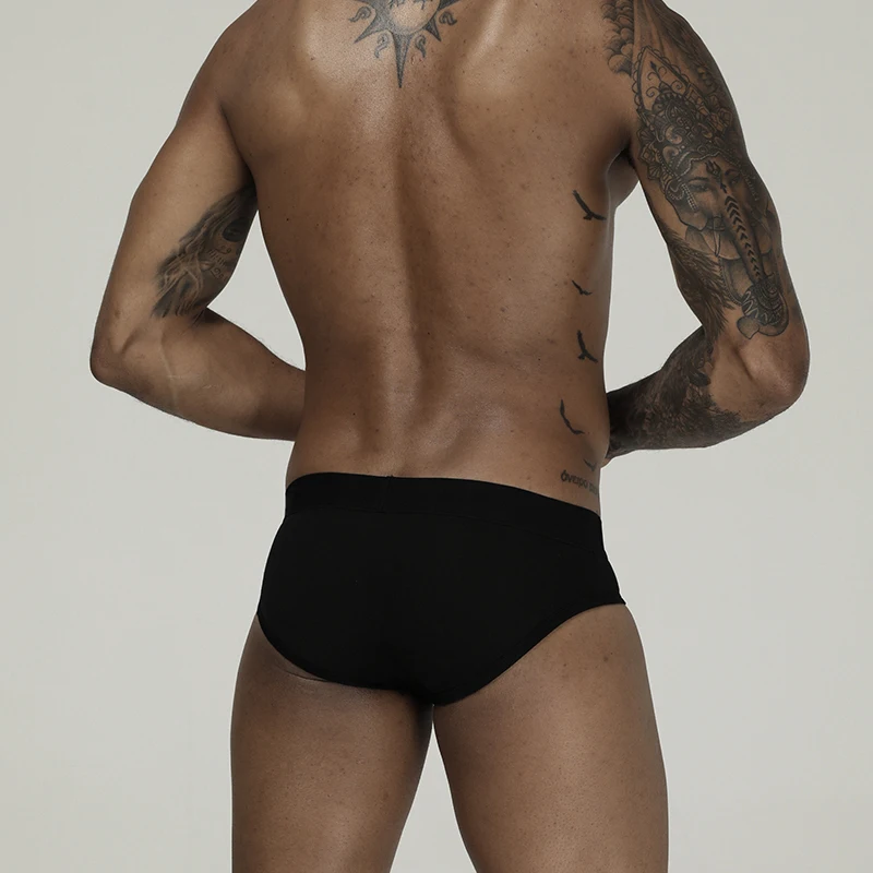 Трусы ORLVS мужские с широким поясом удобные дышащие штаны хлопковые пикантные