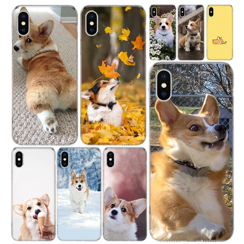Cute lovely Corgi dogs animal Phone Case Cover For iPhone 14 13 11 Pro 12 Mini 7 8 6 6S Plus + XR X XS MAX SE 5 5S Art Customize