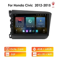 2g32g android 10 car radio for honda civic 2012 2013 2014 2015 car dvd player car accessory 4g multimedia autoradio pc headunit