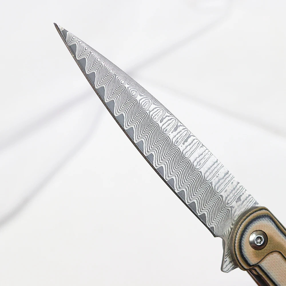 Новый складной нож VG10 лезвие из дамасской стали ручка G10 тактический для кемпинга