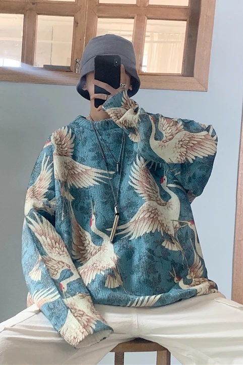 Новинка Осень зима 2021 Повседневный пуловер с круглым вырезом трикотажный свитер