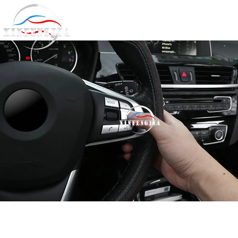 

5pcs Steering Wheel Buttons Decorate Cover Trim For BMW 1 2 3 4 Series F20 F23 F30 F34 F36