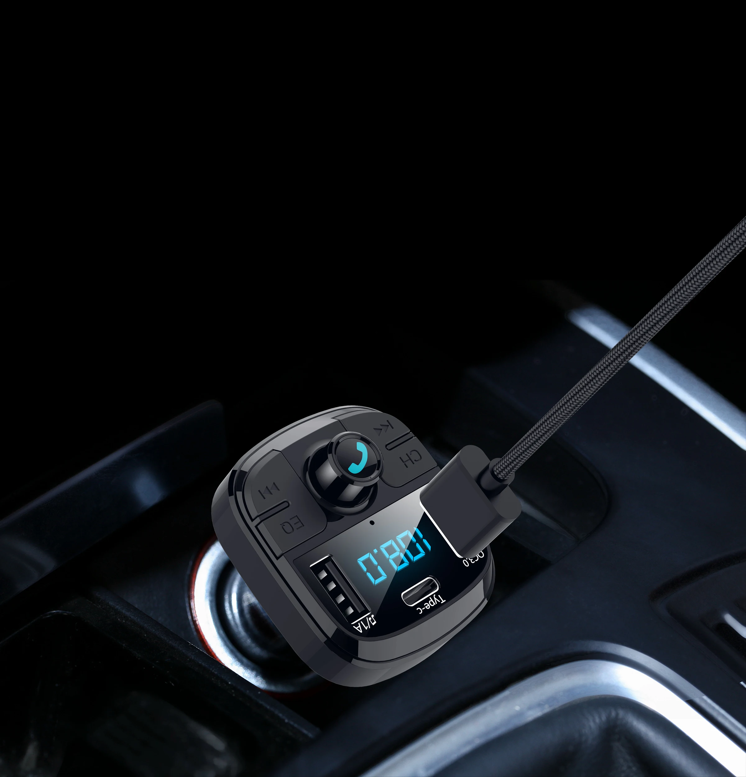 Автомобильный MP3 Bluetooth плеер беспроводной FM передатчик USB интерфейс Быстрая
