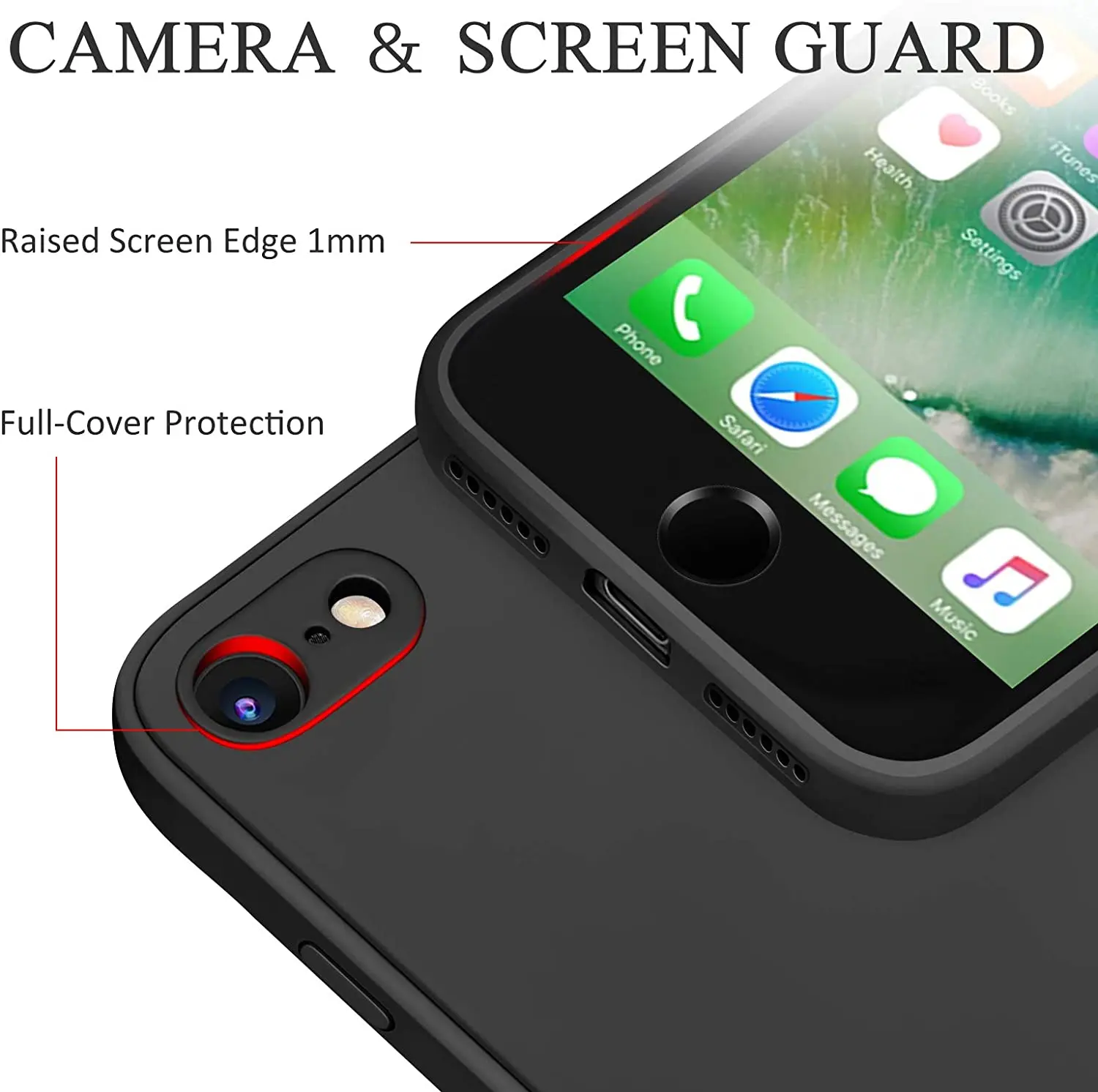 

Compatible with iPhone 12 Case 11 Pro Max X XS XR SE 2020 8 7 6S Plus Silicone Shockproof Protective Cover Black Midnight Green