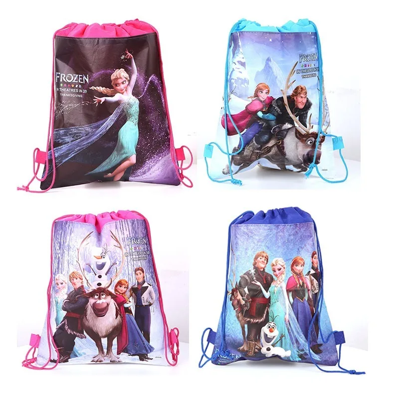 

Original Disney Anime Disney Frozen Storage bag Frozen 2 Elsa Anna Figure Bundle Pocket Bag Toys Anmie Figure Toys for Children