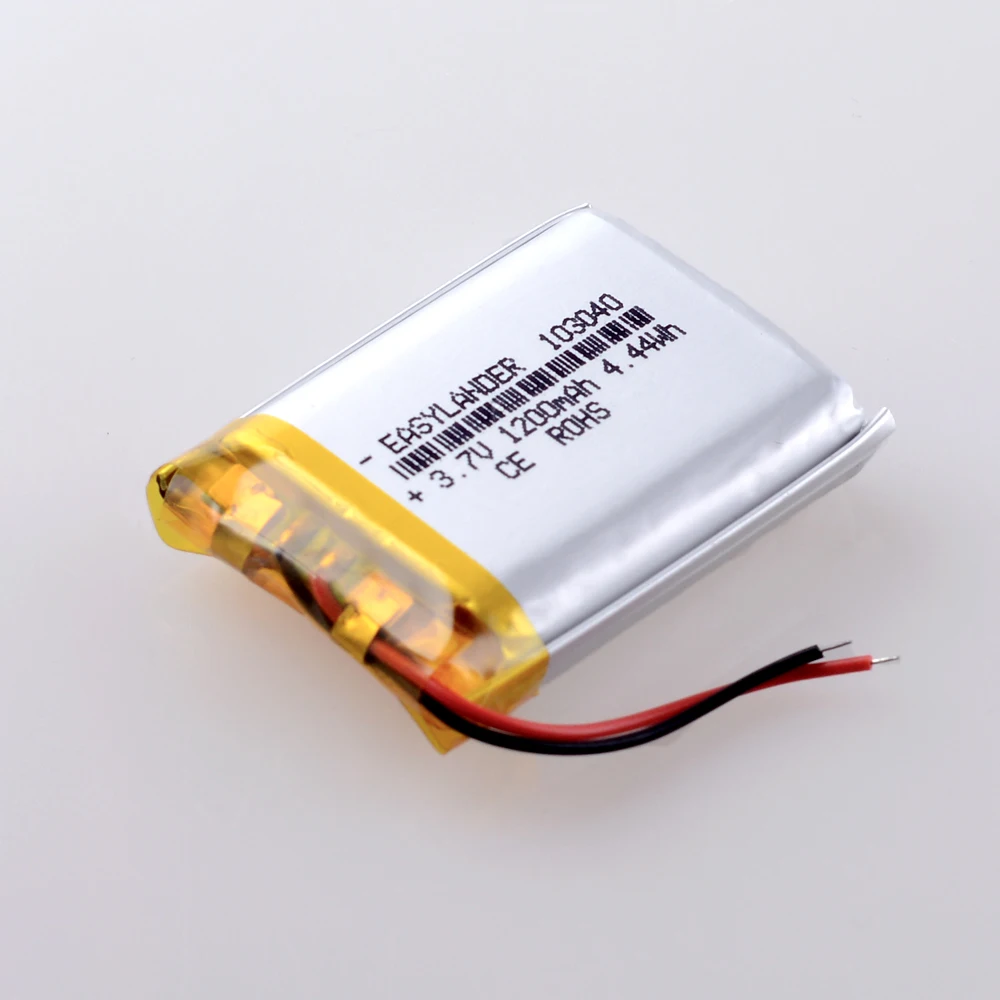 3 7 V 1200mAh литий полимерная LiPo аккумуляторная батарея 103040 для MP3 плеера MP4 GPS PSP