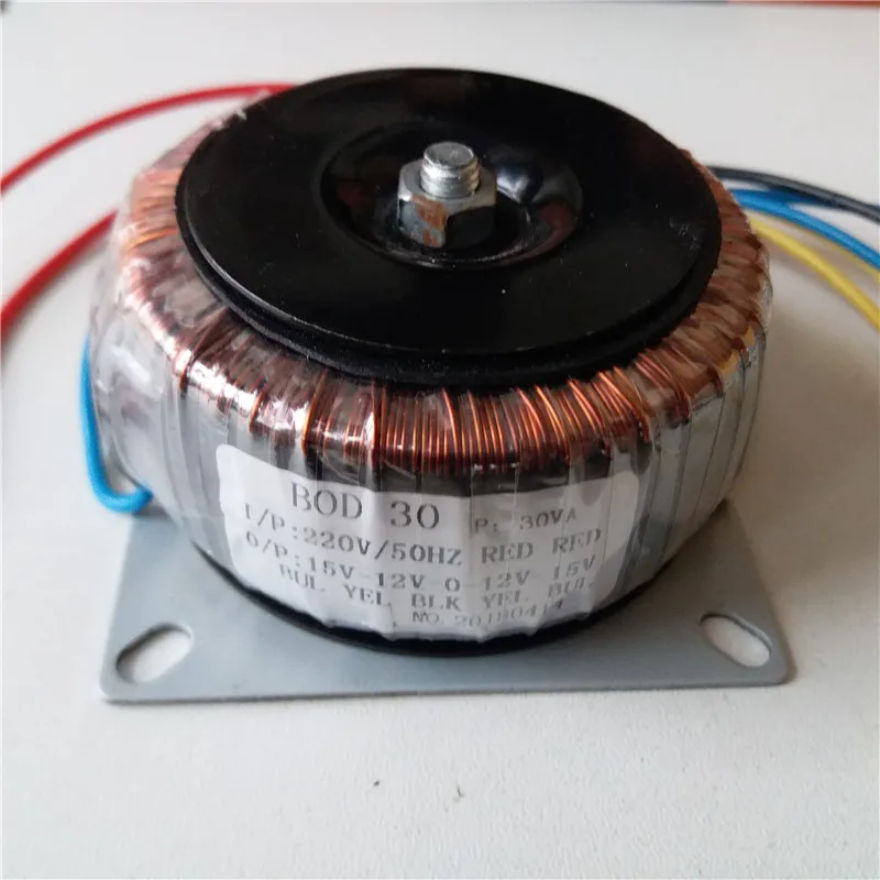 Двойной 12V 15V 18V 24V 15V-12V-0-12V-15V 12V-0-12V 15V-0-15V 220V медь пользовательские тороидальный трансформатор 30VA блок питания - Цвет: 15V-12V-0V-12V-15V