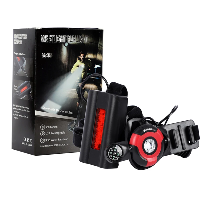 

WEST BIKING Night Running Lights LED Chest Light Back Warning Light For Cycling Camping Hiking Running Outdoor Sports Lights