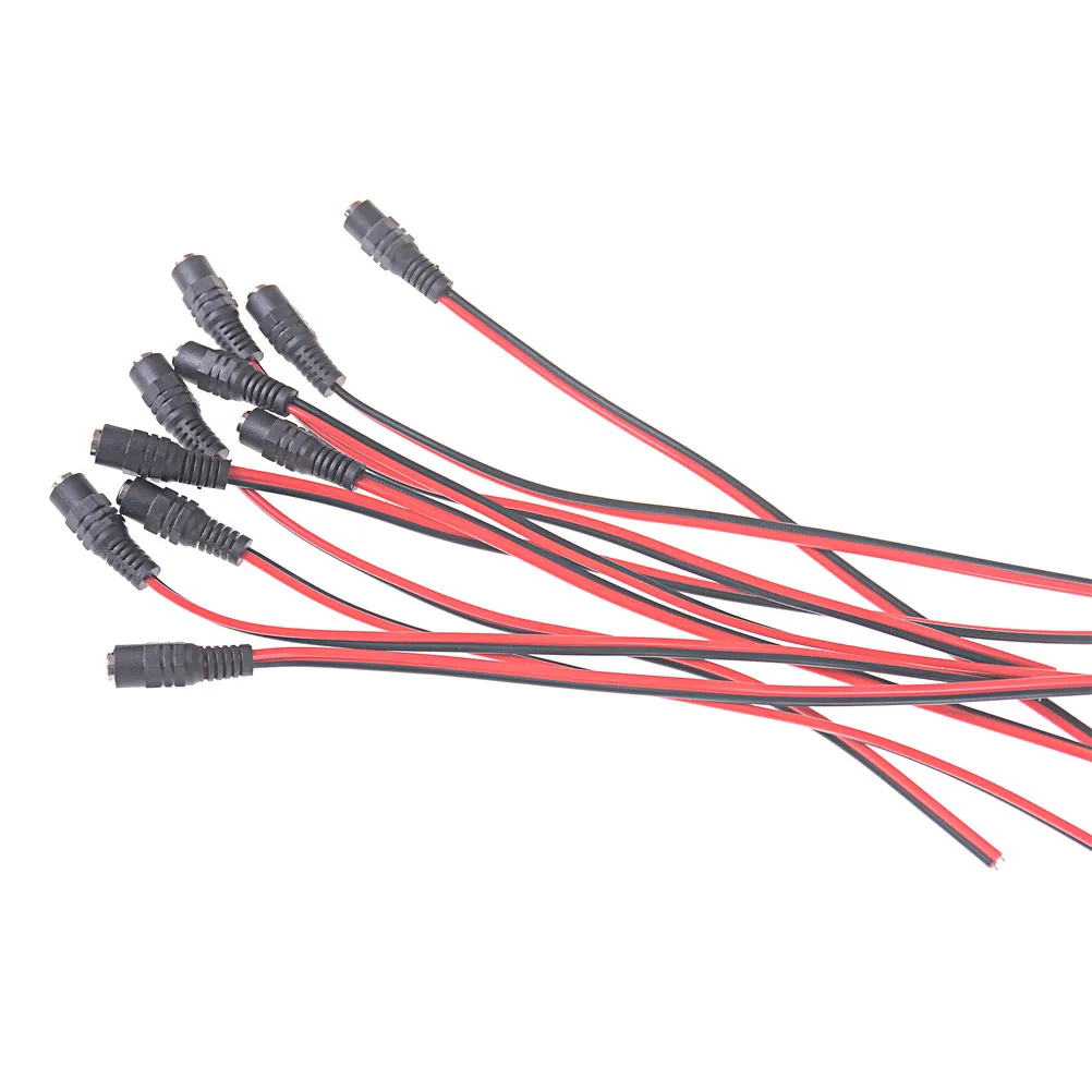 10 шт. 5 5*2 1 мм Женский DC Мощность разъем CCTV PSU косичка к кабелю для подключения