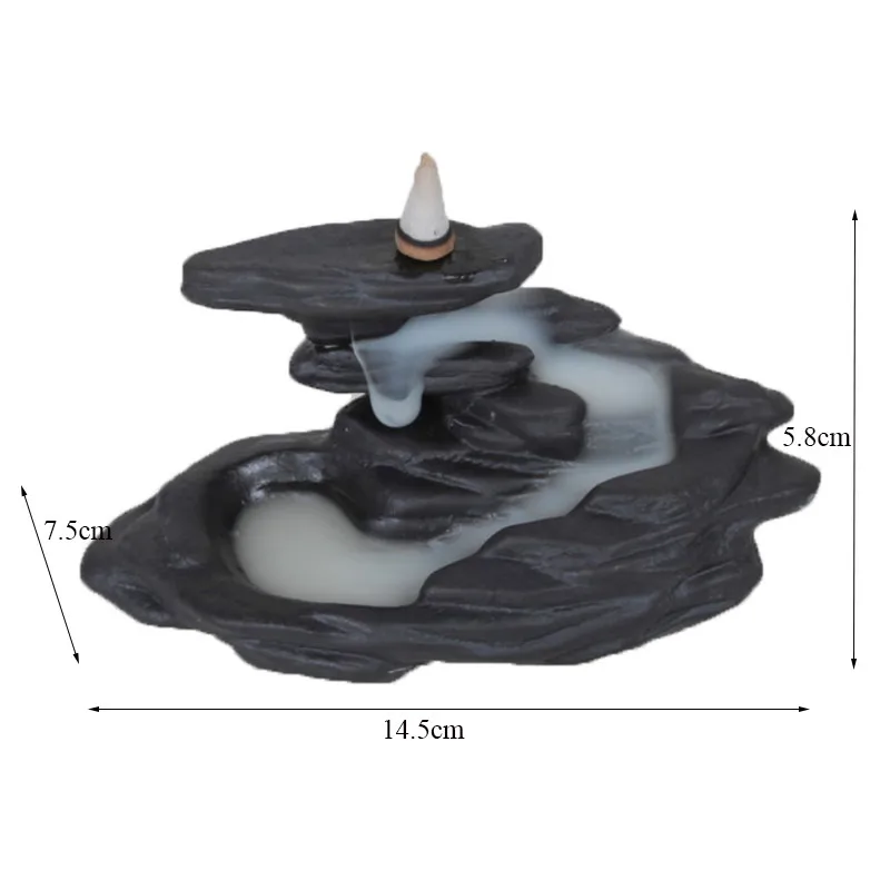 Керамическая горная горелка для благовоний дымчатый водопад ароматическая